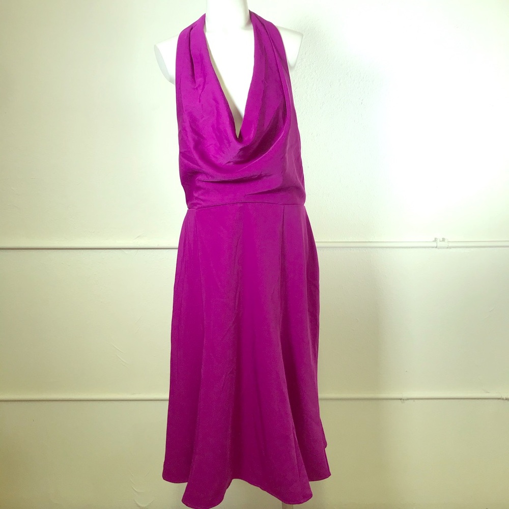 Harlyn Halter Fit & Flare Dress in Orchid